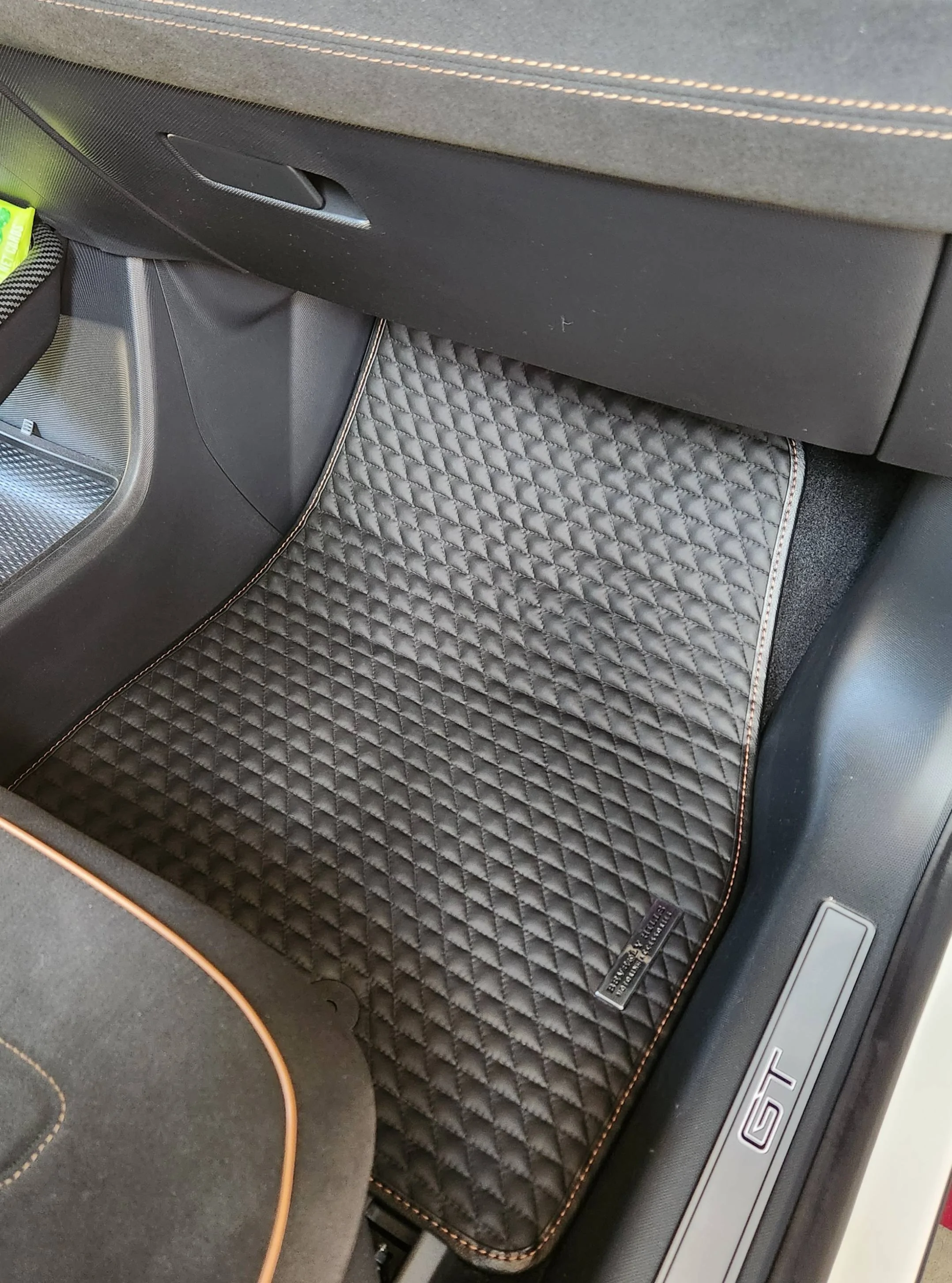 Ford Mustang Mach-E Splurged on luxury custom leather floor mats. 20230510_145333