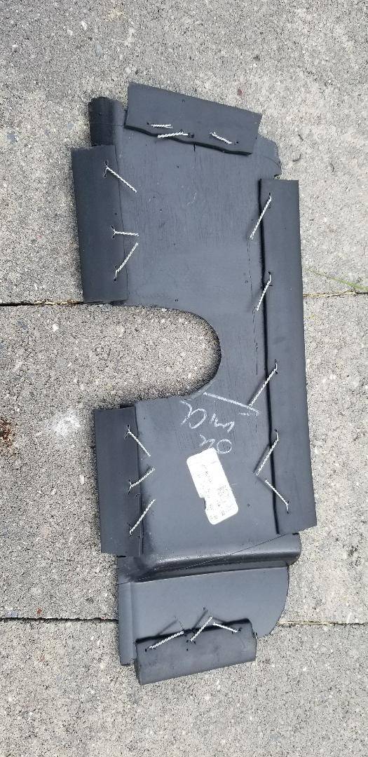 Ford Mustang Mach-E Draw-Tite Hidden Hitch install -- what do I do with my hidden bumper hole?  (3D printing design anyone?) Tow hitch cover - H-pattern rubber mounts secured by safety wire - view from inside