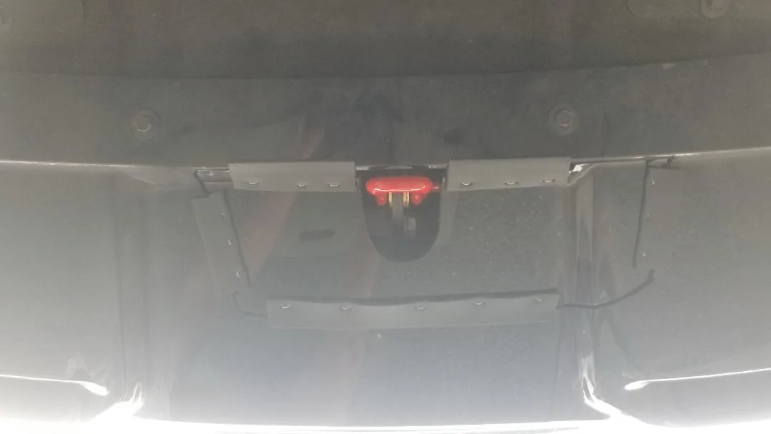 Ford Mustang Mach-E Draw-Tite Hidden Hitch install -- what do I do with my hidden bumper hole?  (3D printing design anyone?) Tow hitch cover - from bottom looking straight u
