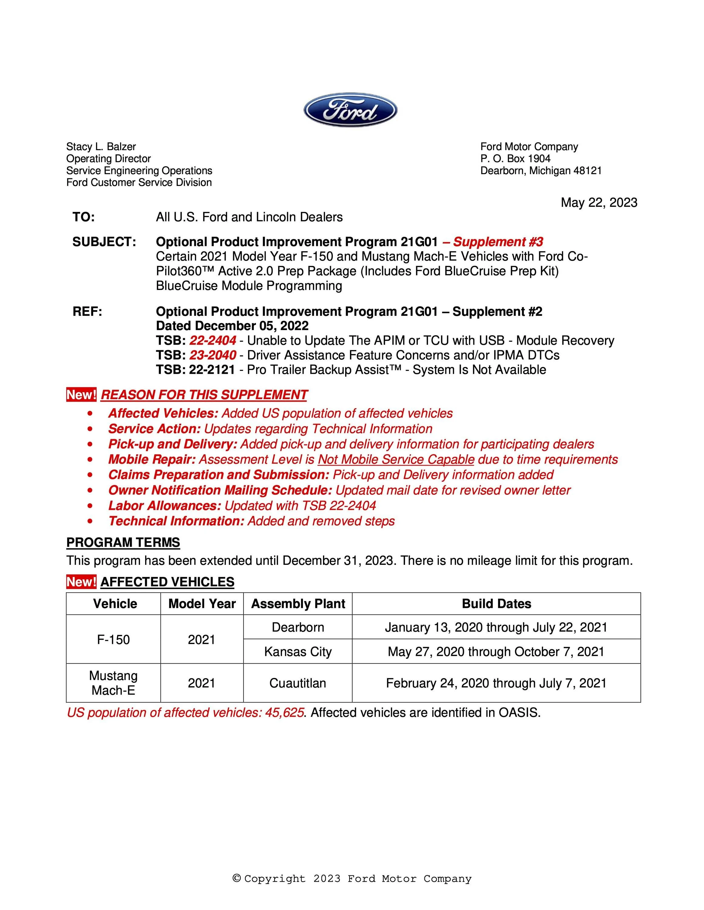 Ford Mustang Mach-E BlueCruise Module Programming CSP (21G01) Resurrected! = Free BlueCruise For Job 1 2021 Mach-E 21G01 Bulletin 3